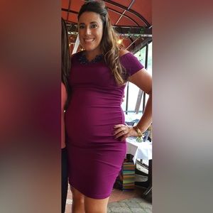 Motherhood Maternity peep shoulder dress.